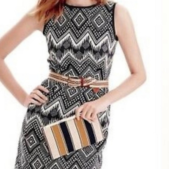 J.Crew Aztec Pattern Mini Dress with Pockets - Picture 3 of 9
